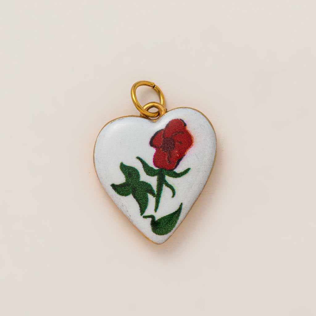 18K Gold-Plated Colorful Heart Pendant Charms