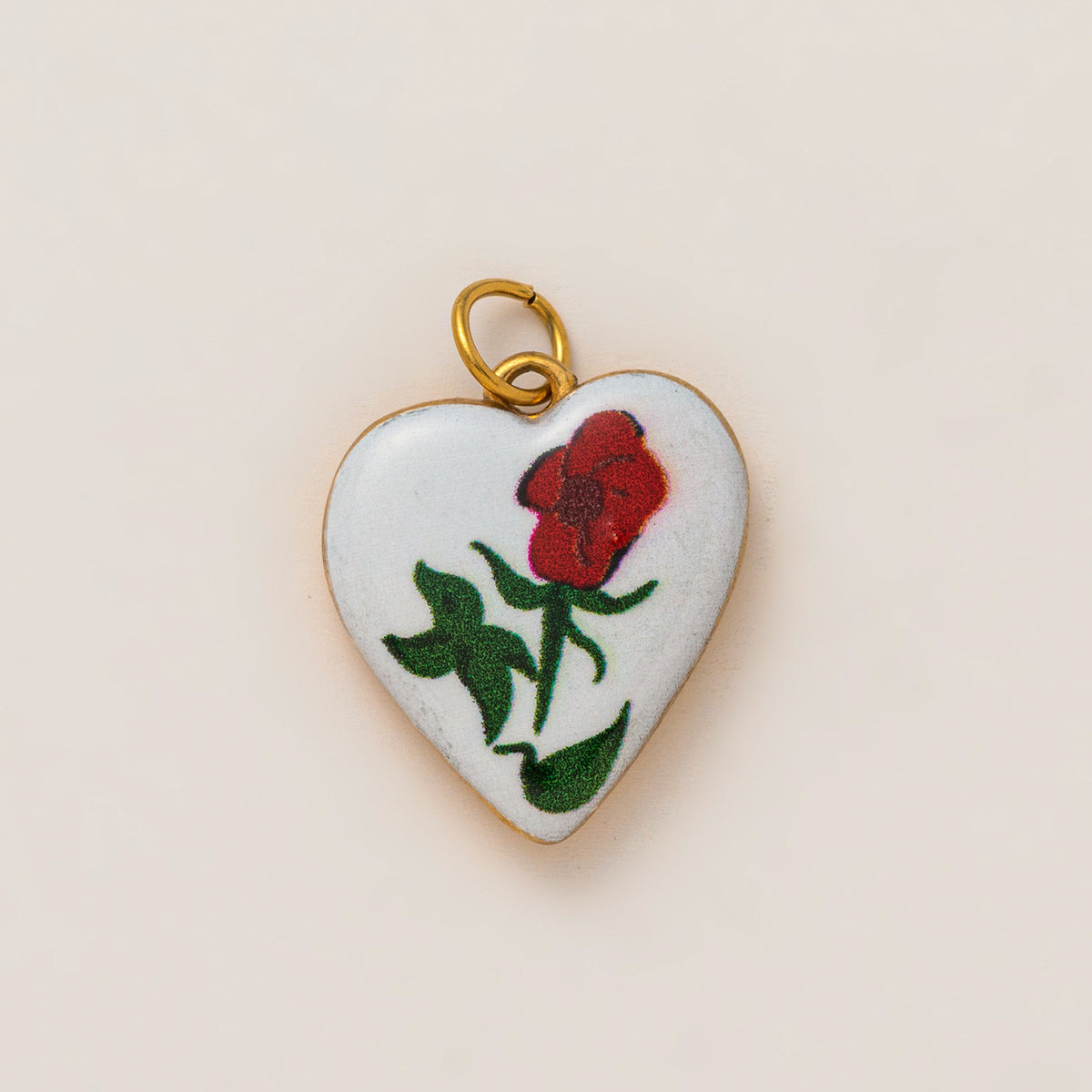 18K Gold-Plated Colorful Heart Pendant Charms