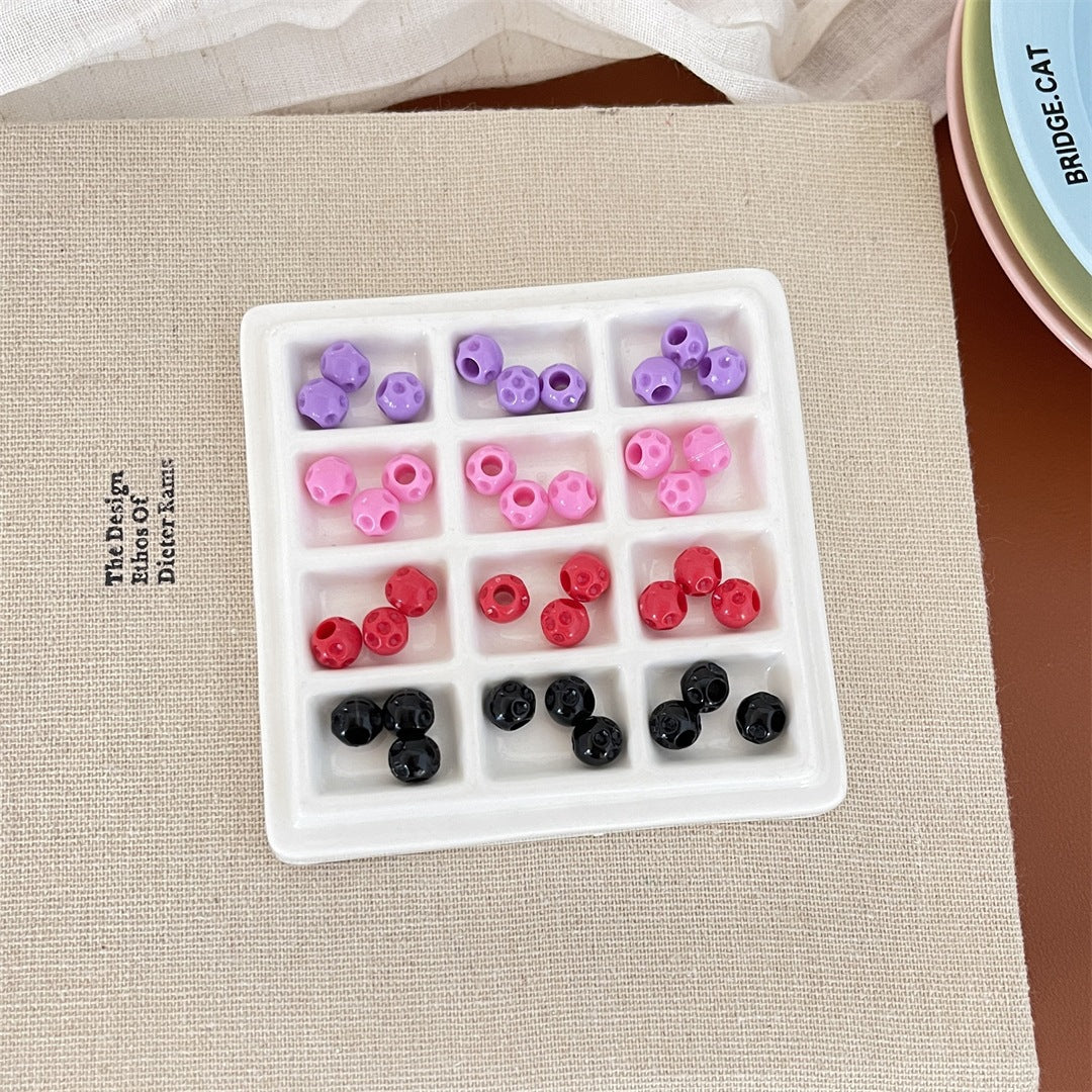 9mm Solid Color Acrylic Round Beads – Colorful DIY Beads for Earrings, Phone Charms, Bracelets & Jewelry Making