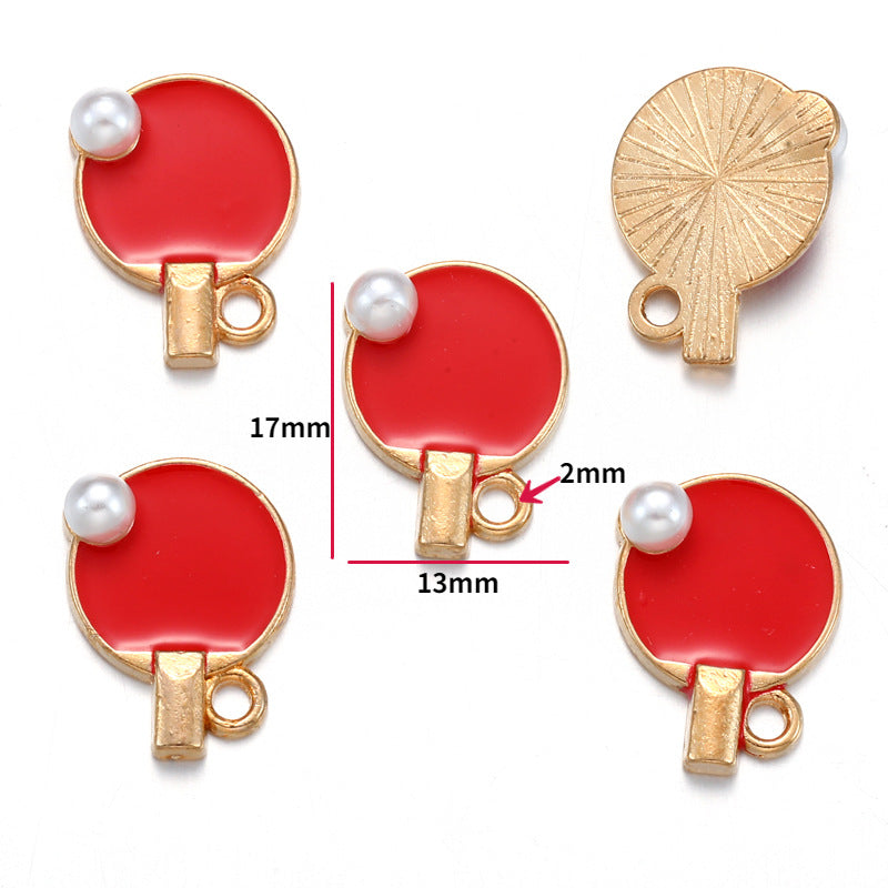 Sports Ball Alloy Charms – Colorful Enamel-Style Football, Basketball & Volleyball Pendants for DIY Bracelets, Keychains & Jewelry Making