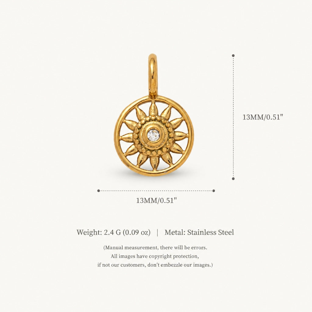 Elephant, Lotus & Heart Charms
