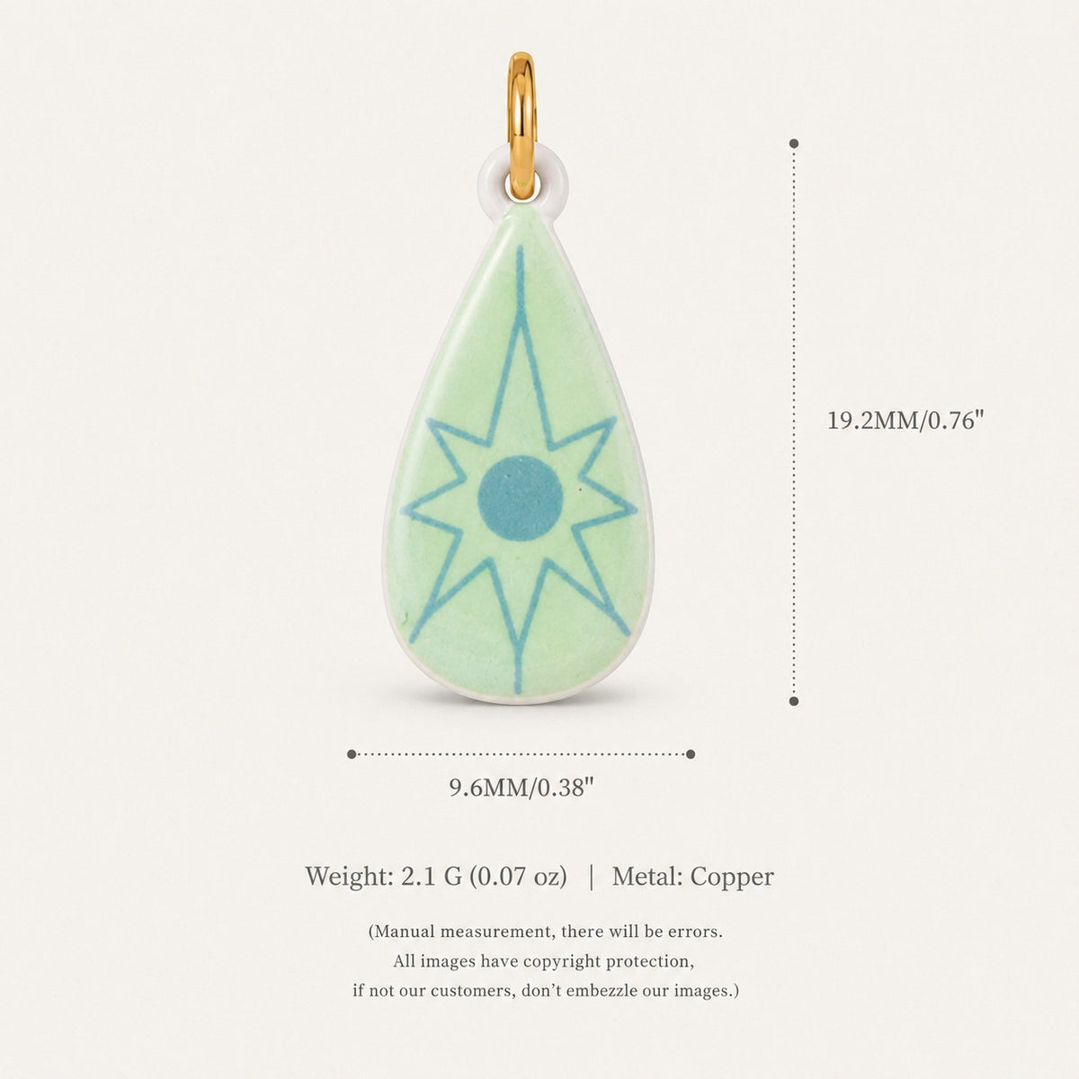 Painted Star Charms