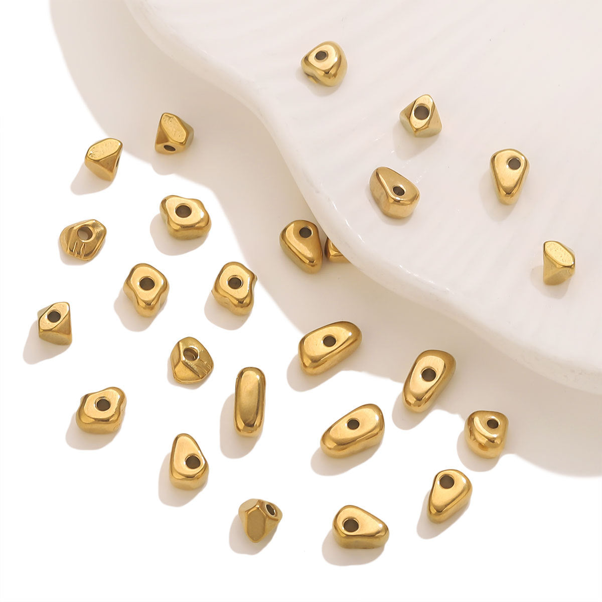Irregular Stainless Steel Spacer Beads