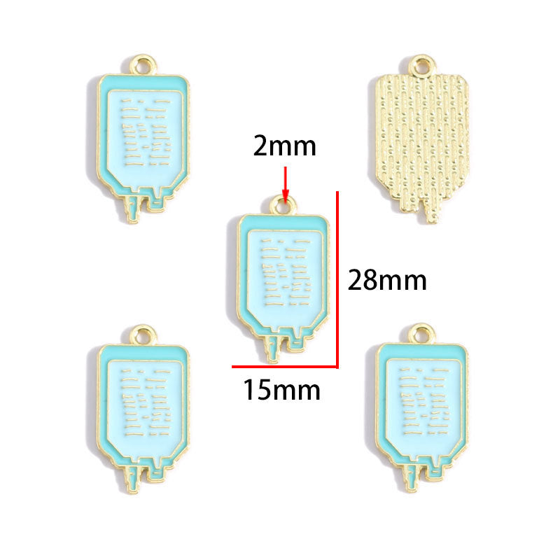 Nurse Hat & Medical Tool Alloy Charms – Colorful Healthcare-Themed Pendants for DIY Bracelets, Keychains & Jewelry Making