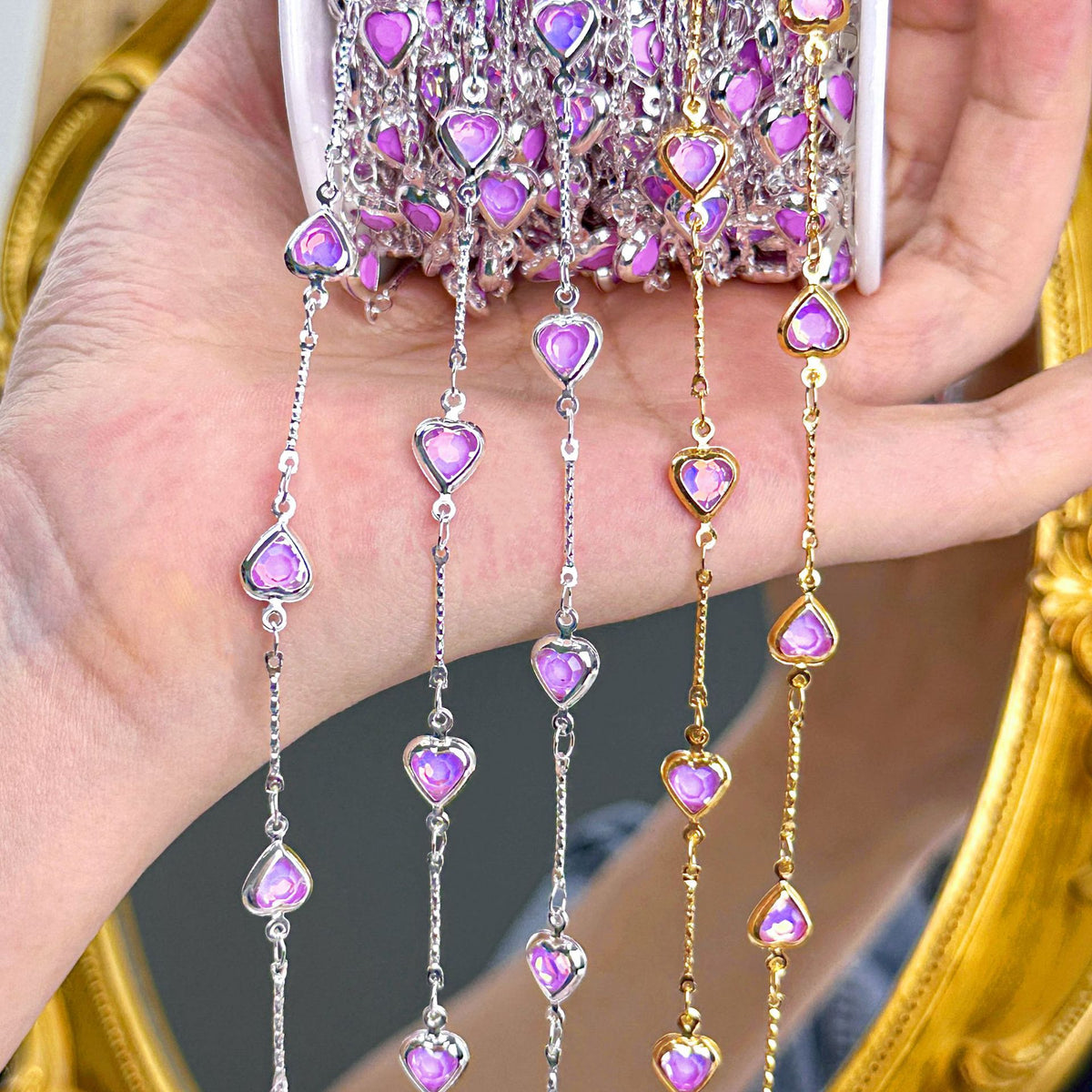 Purple Heart Decorative Chain – 10 Meters
