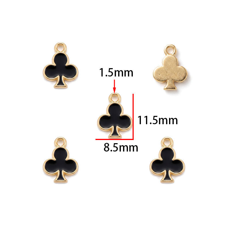 Playing Card Charms – Colorful Enamel-Style Alloy Card Pendants for DIY Bracelets, Necklaces, Keychains & Jewelry Making