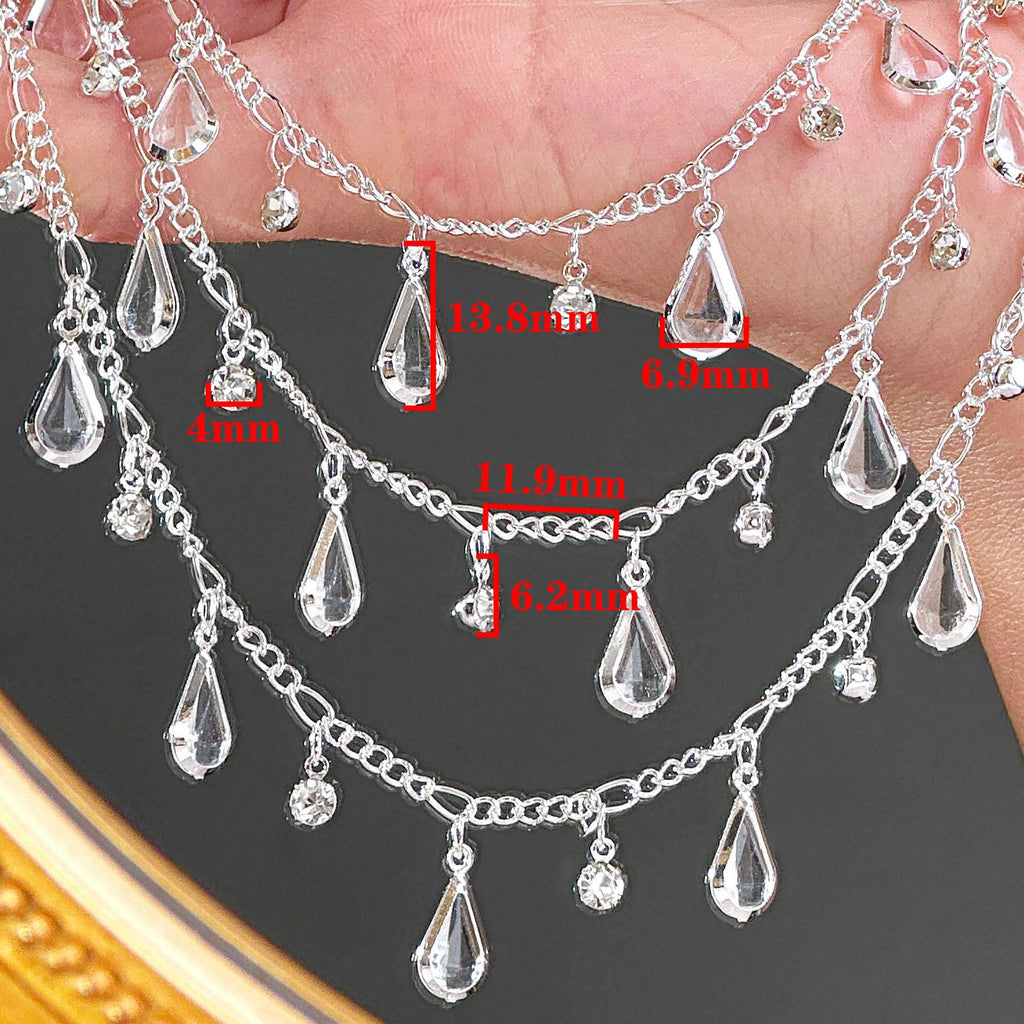 White Teardrop Chain – 10 Meters