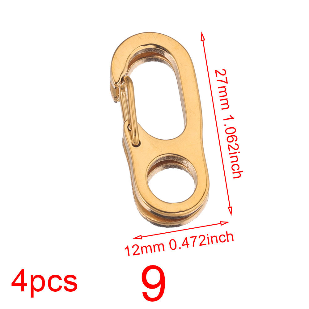 Stainless Steel Number Lobster Clasp Charms 4pc