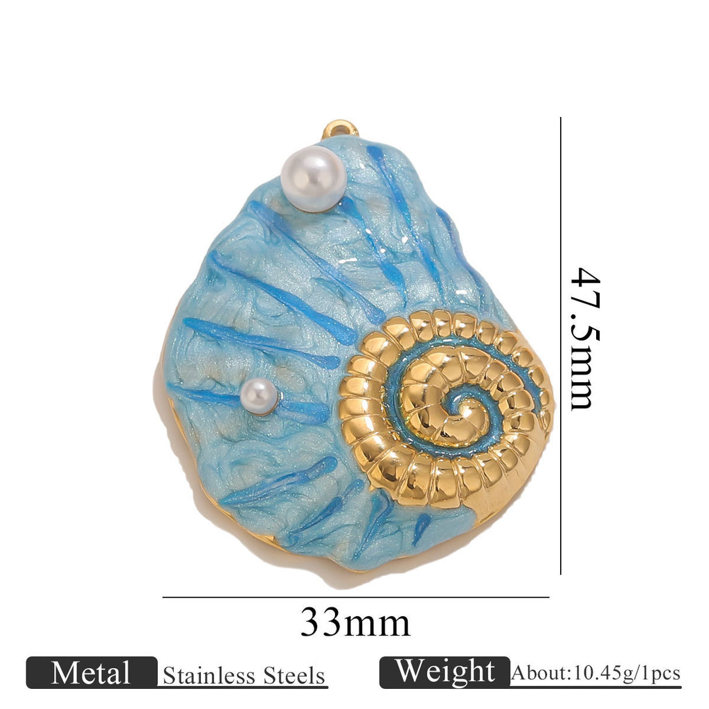 Ocean-Inspired Gold-Tone Pendant Charms