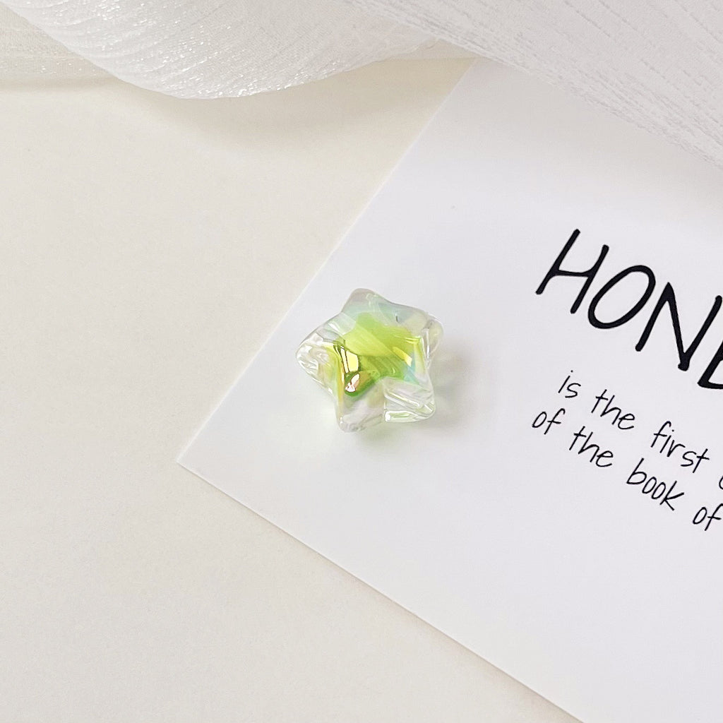Transparent Two-Tone Acrylic Star Beads