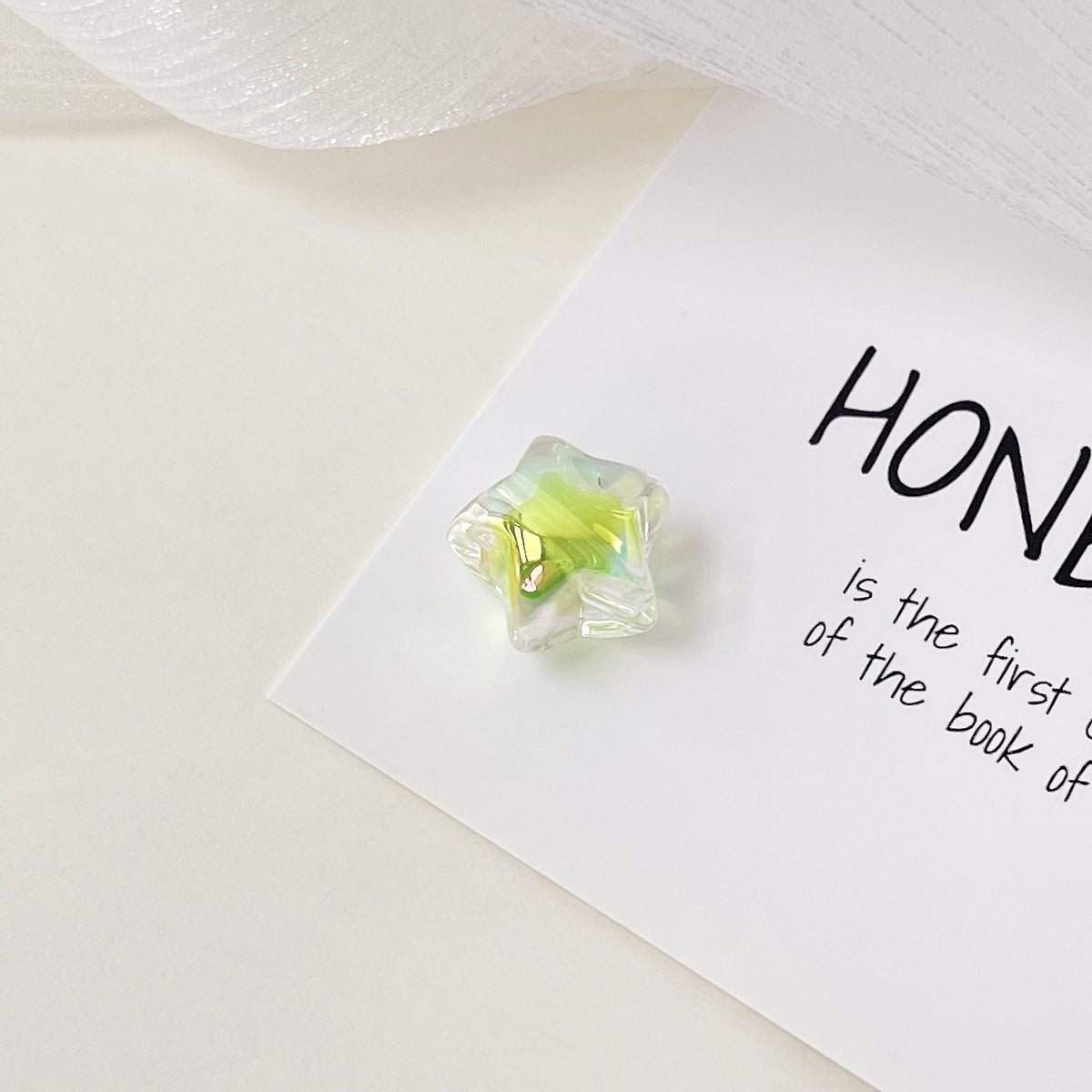 Transparent Two-Tone Acrylic Star Beads