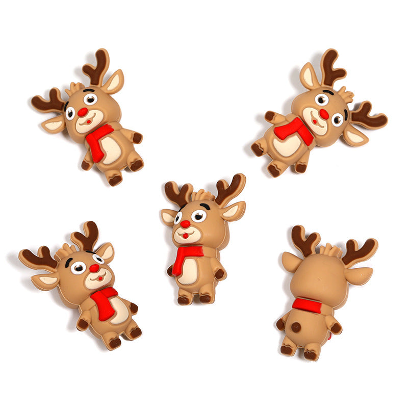Christmas Cartoon Silicone Beads