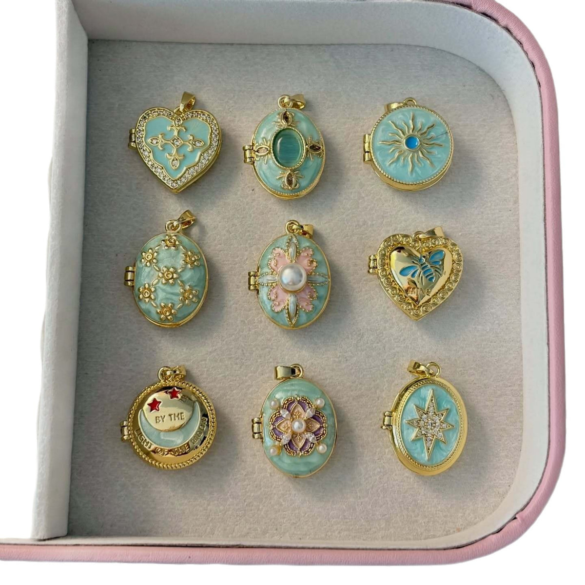 Pocket Watch & Heart Charms