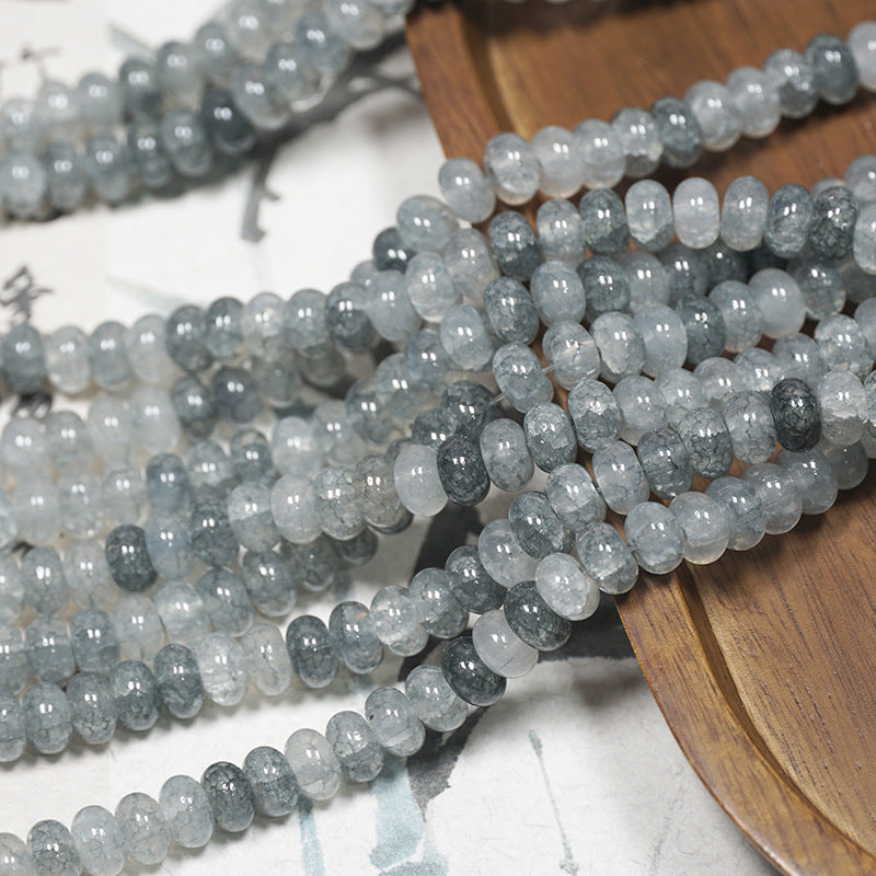 Jade-Style Glazed Abacus Spacer Beads