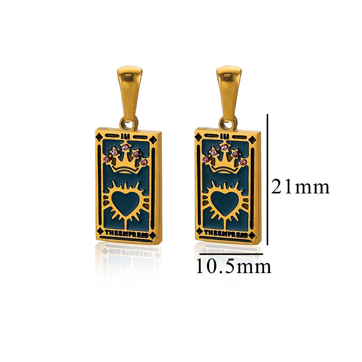 Vintage Tarot Card Pendant Charm