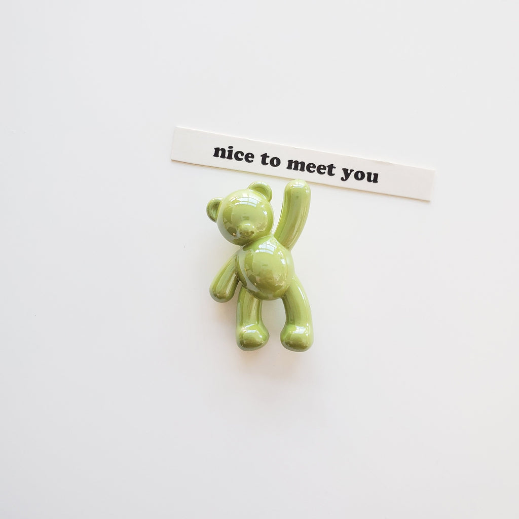 Cream Candy Bear Acrylic Beads