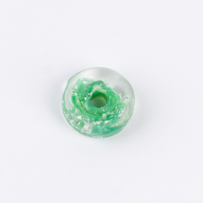 Colorful Powder-Glazed Flat Spacer Beads