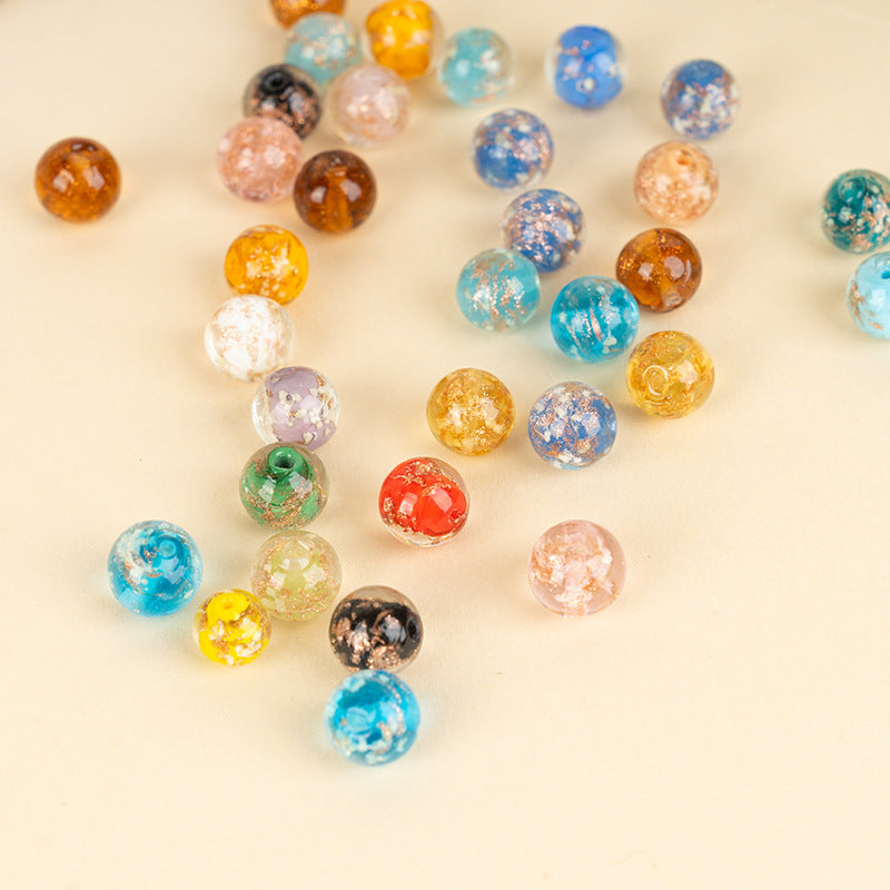 Gold Sand Luminous Glass Beads