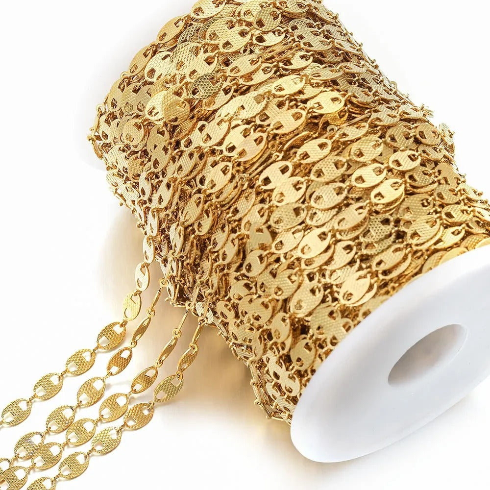 Stainless Steel Mariner-Link Chain by the Meter