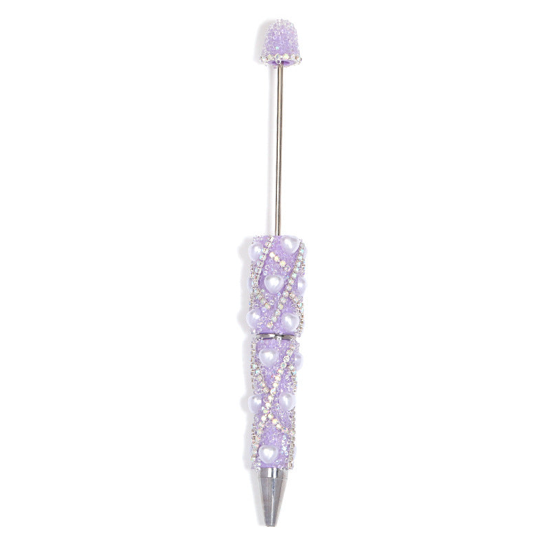Pearl Rhinestone Ballpoint Pens – Sparkling Diamond-Style Decorative Pens with Pearl Accents for DIY Gifts & Cute Stationery