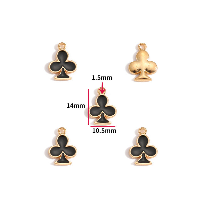 Playing Card Charms – Colorful Enamel-Style Alloy Card Pendants for DIY Bracelets, Necklaces, Keychains & Jewelry Making