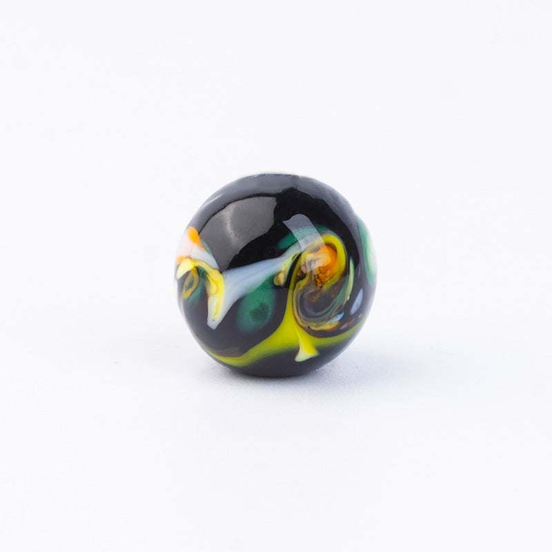 Painted Glass Round Beads