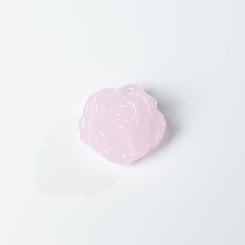 Glazed Rose Flower Beads – Side-Drilled