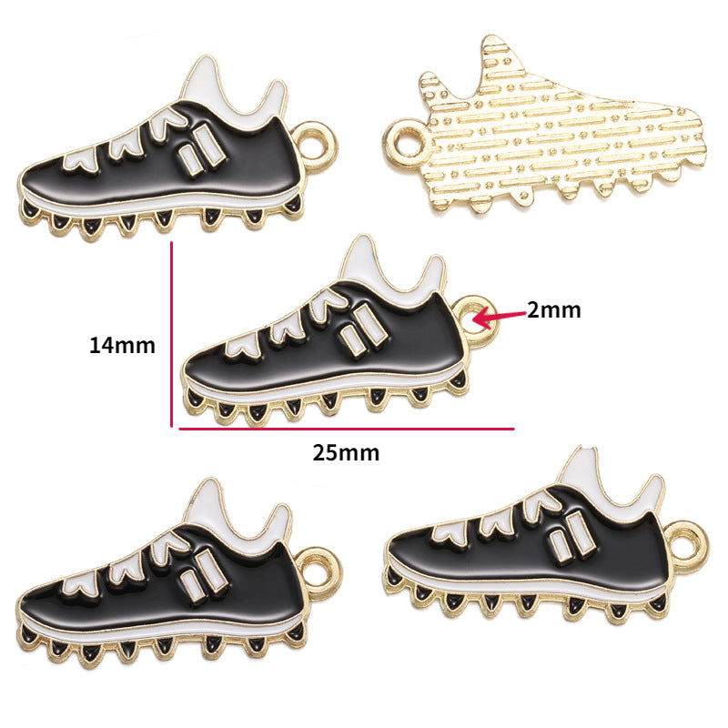 Sports Ball Alloy Charms – Colorful Enamel-Style Football, Basketball & Volleyball Pendants for DIY Bracelets, Keychains & Jewelry Making