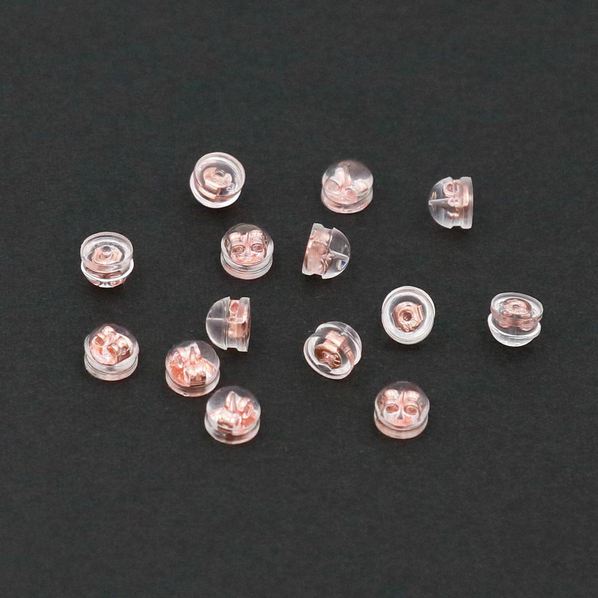 Silicone Earring Backs with Metal Core
