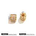 18K Gold-Plated Stainless Steel Crystal Barrel Spacer Beads 1pc