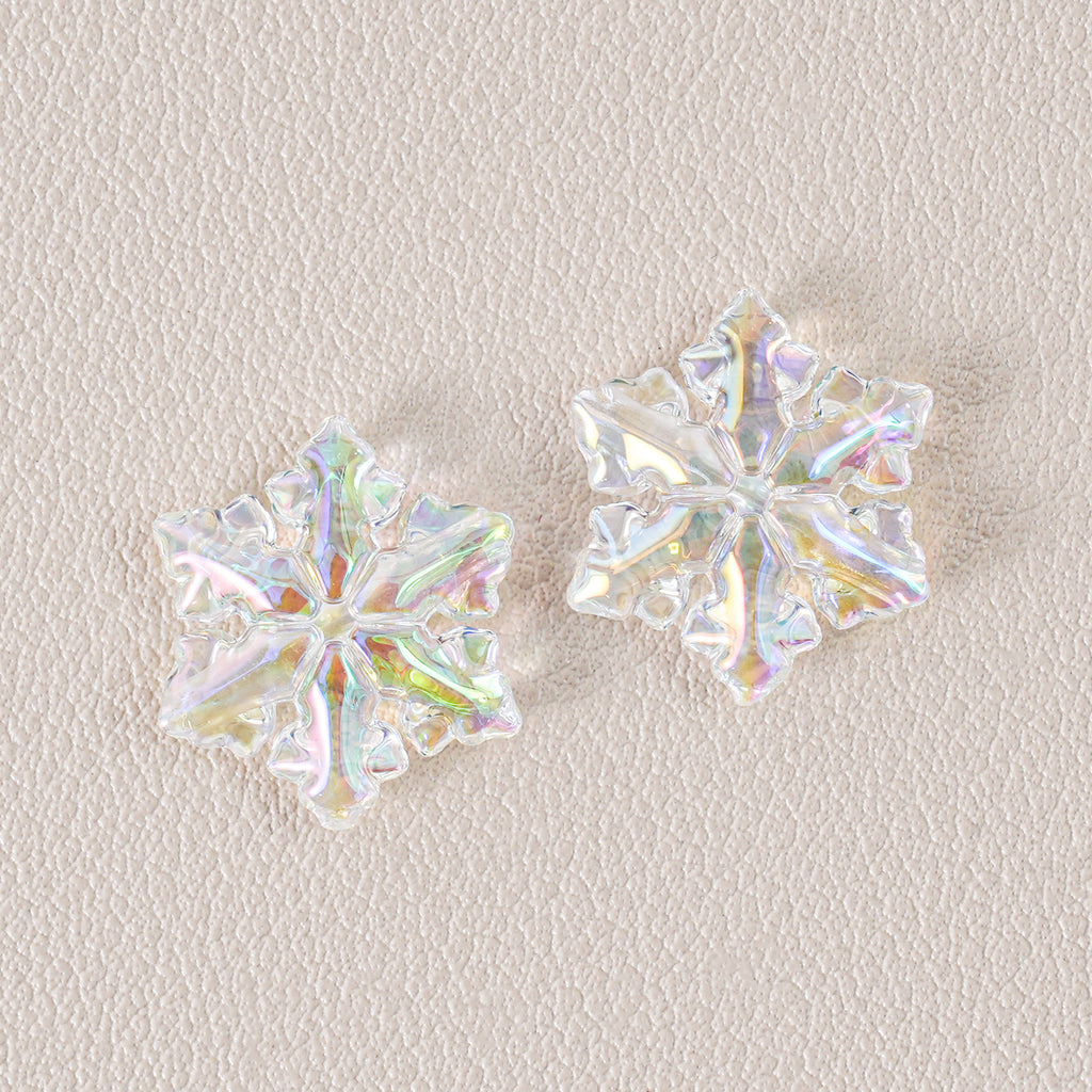 Transparent Christmas Snowflake Beads