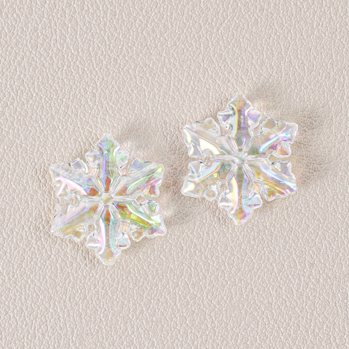Transparent Christmas Snowflake Beads