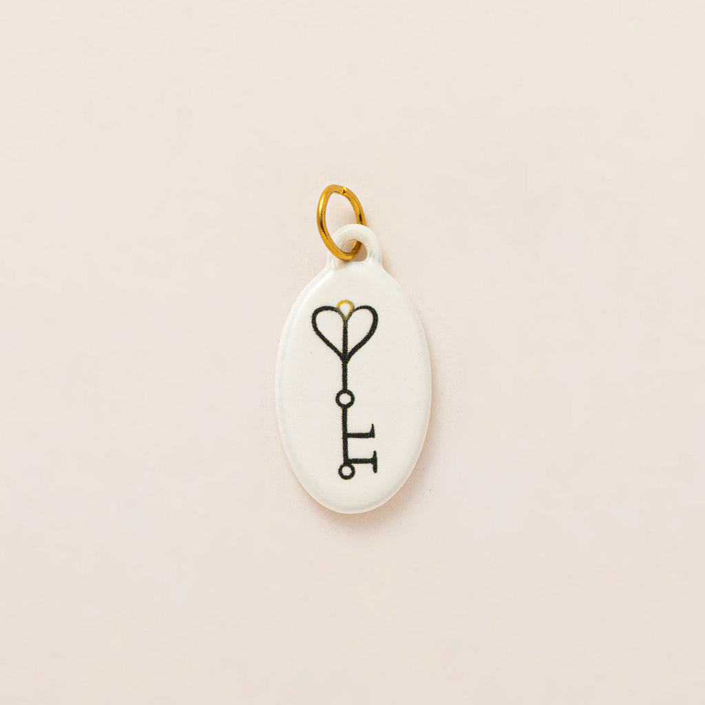 18K Gold-Plated Colorful Heart Pendant Charms