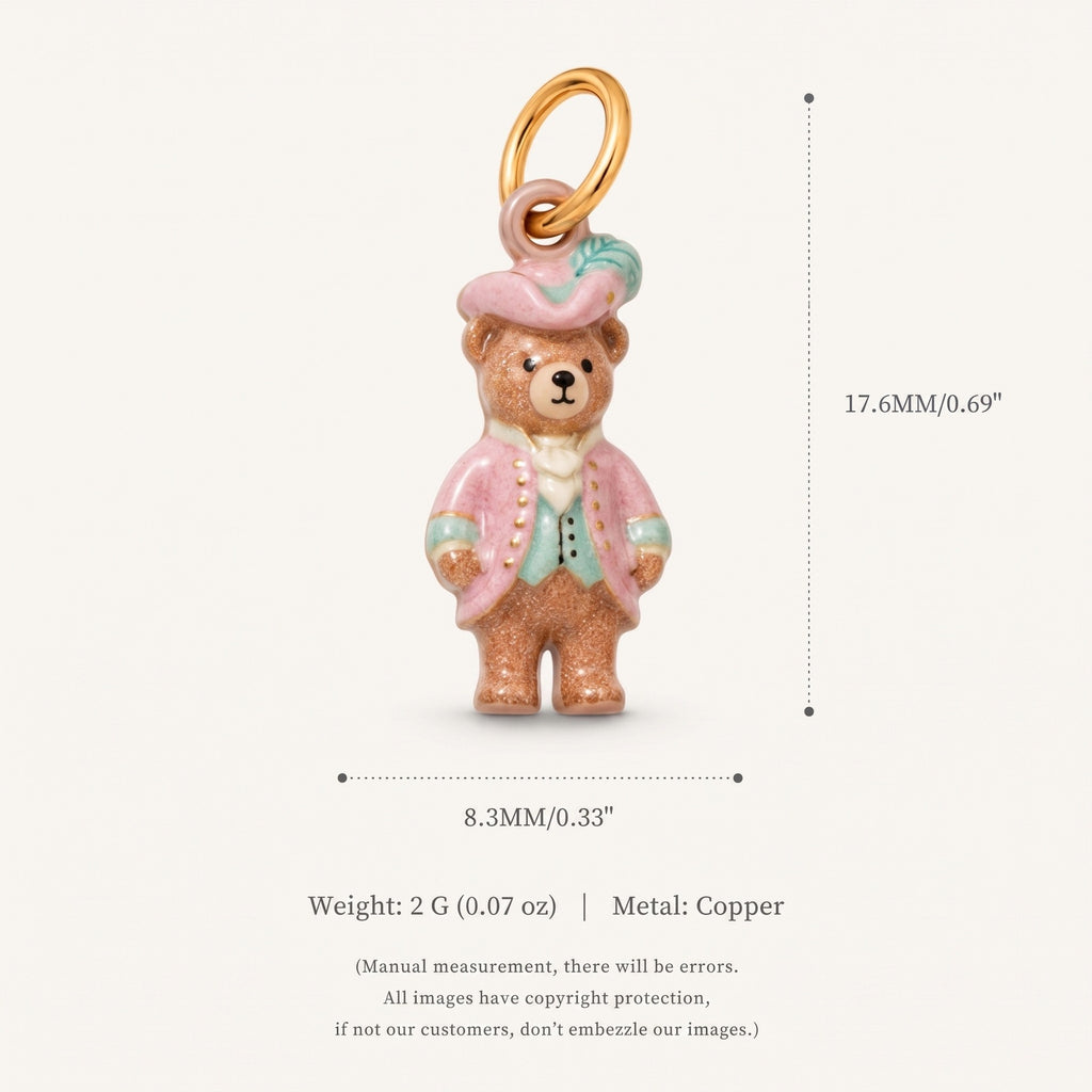 18K Gold-Plated Cute Cartoon Pendant Charms