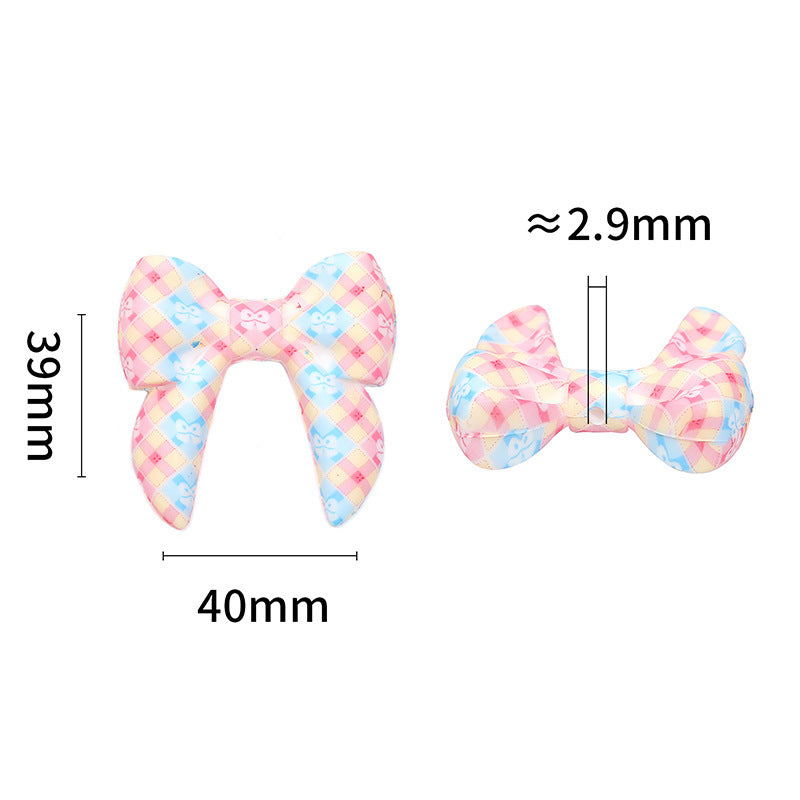 3D Iridescent Silicone Bow Beads