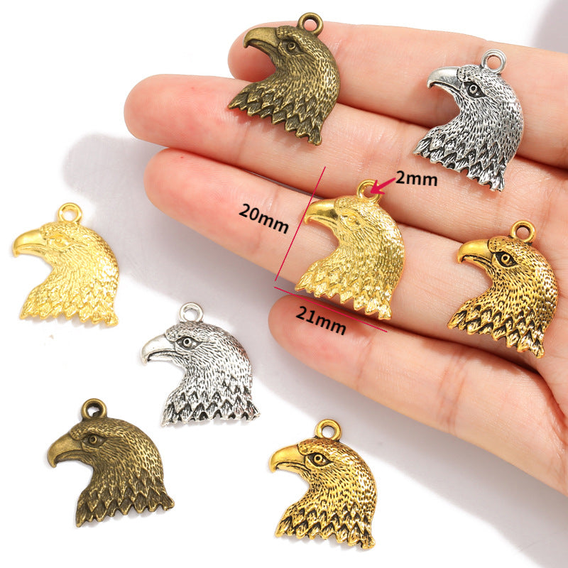 Vintage Alloy Eagle Charms – Retro Eagle Pendants for DIY Bracelets, Necklaces, Keychains & Jewelry Making