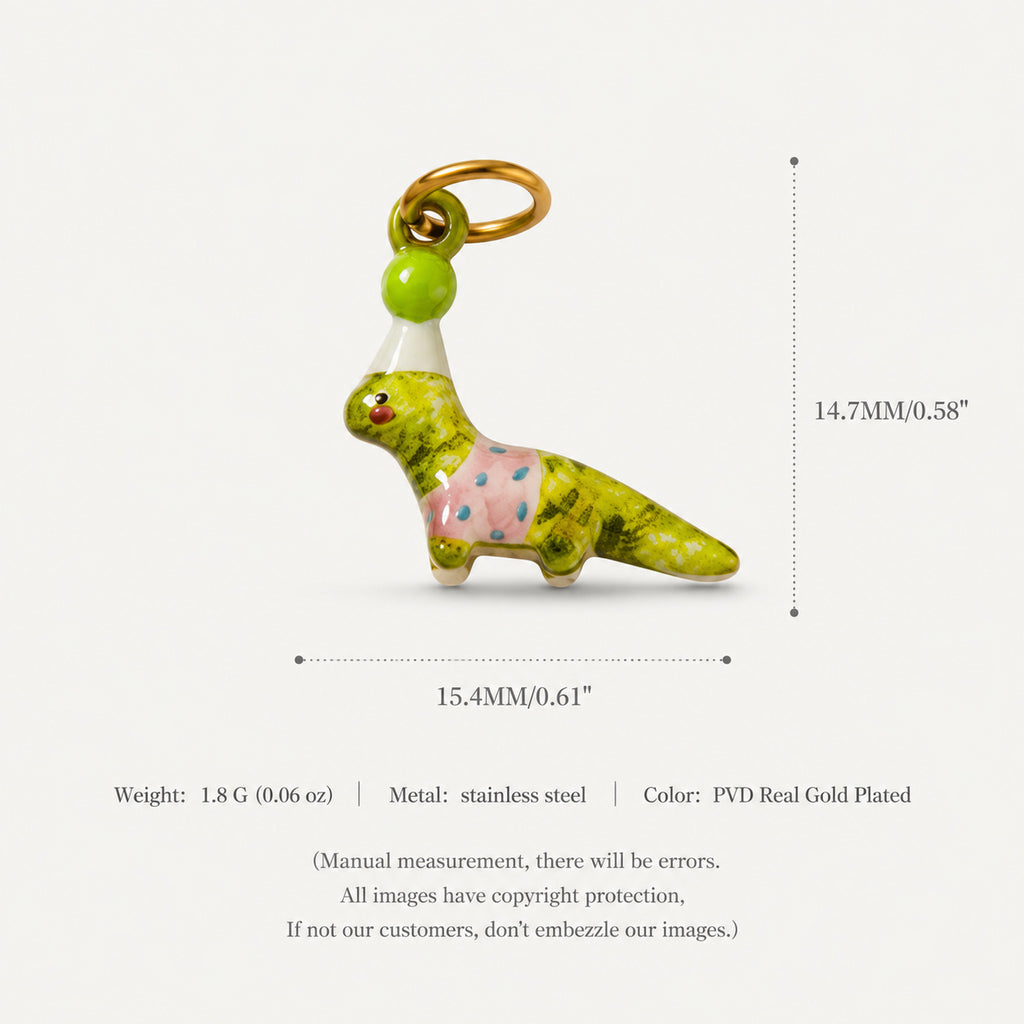 Colorful Stainless Steel Animal Pendant Charms