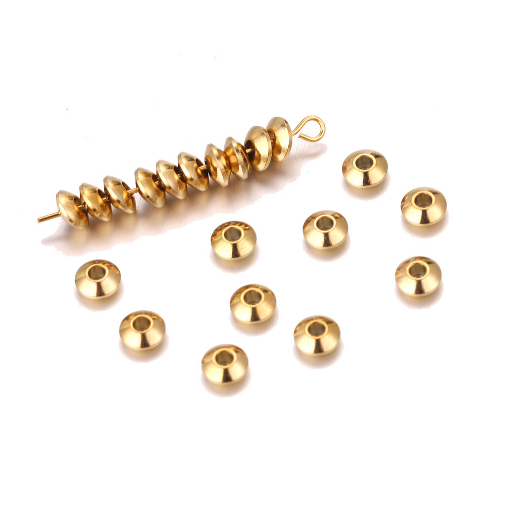 Gold-Plated Stainless Steel Abacus Spacer Beads