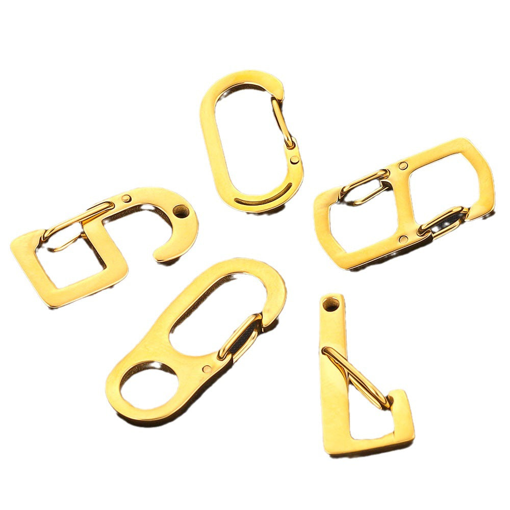 Stainless Steel Number Lobster Clasp Charms 4pc