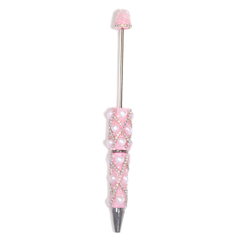 Pearl Rhinestone Ballpoint Pens – Sparkling Diamond-Style Decorative Pens with Pearl Accents for DIY Gifts & Cute Stationery