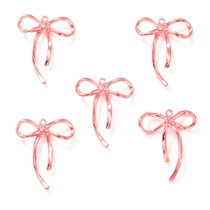 Colorful Alloy Bow Charms – Vintage Bow Tie Pendants for DIY Bracelets, Necklaces & Jewelry Making