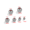 Solid Diamond-Cut Stainless Steel Round Beads