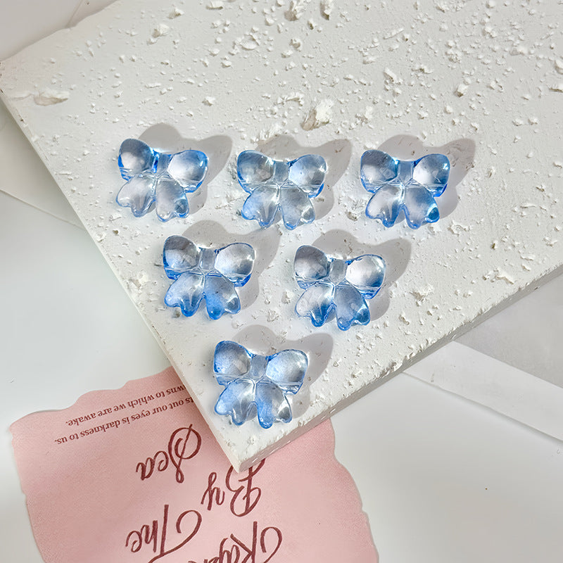 Glazed Crystal-Style Bow Beads (Horizontal Hole)