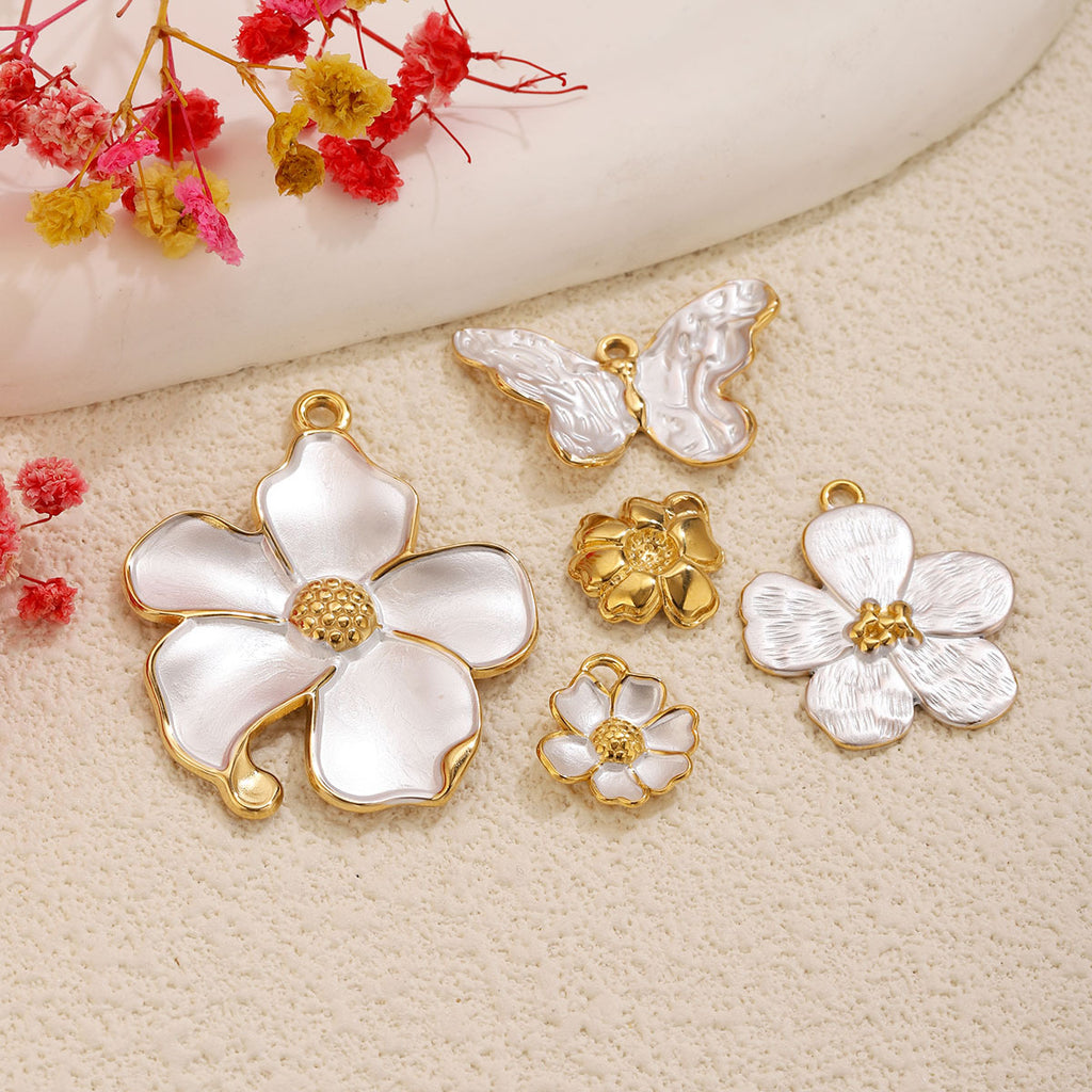 Flower & Butterfly Pendant Charms