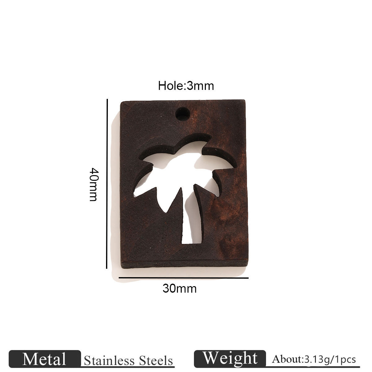 Engraved Wood Pendant Charms