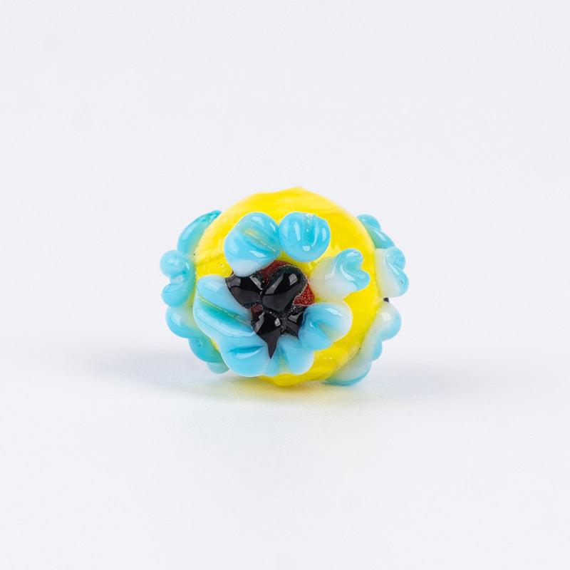 Handmade Lampwork Glass Flower Beads