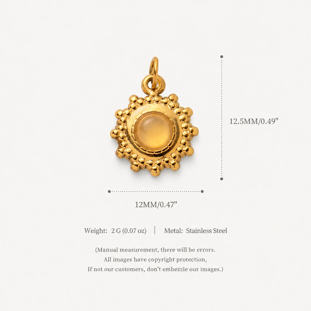 Elephant, Lotus & Heart Charms
