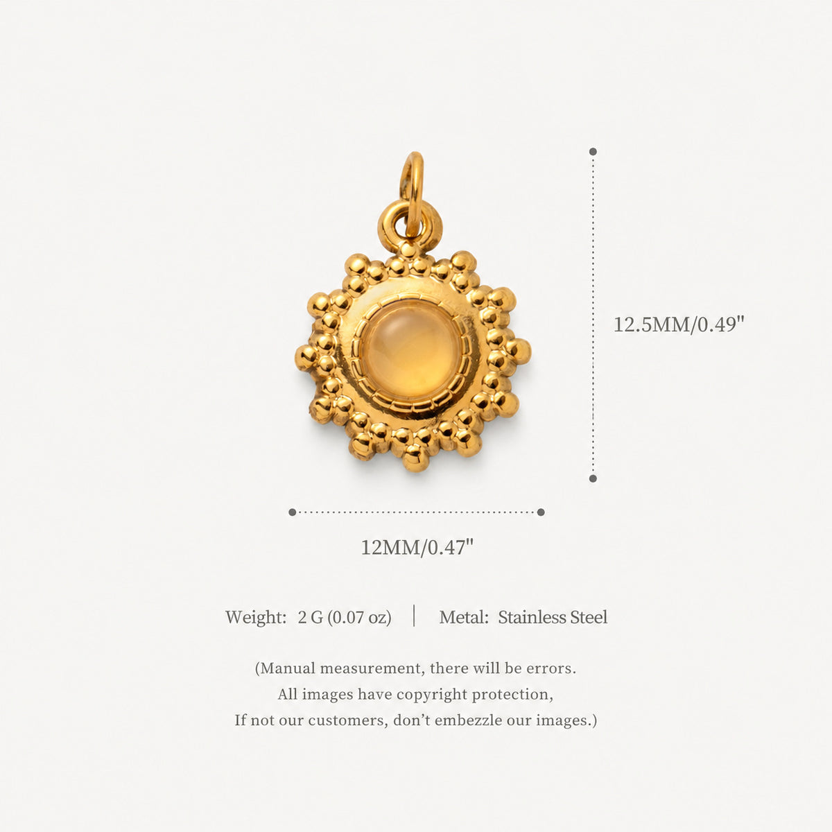 Elephant, Lotus & Heart Charms