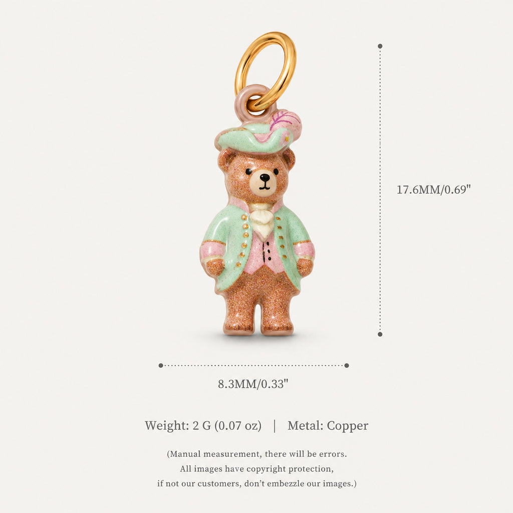 18K Gold-Plated Cute Cartoon Pendant Charms