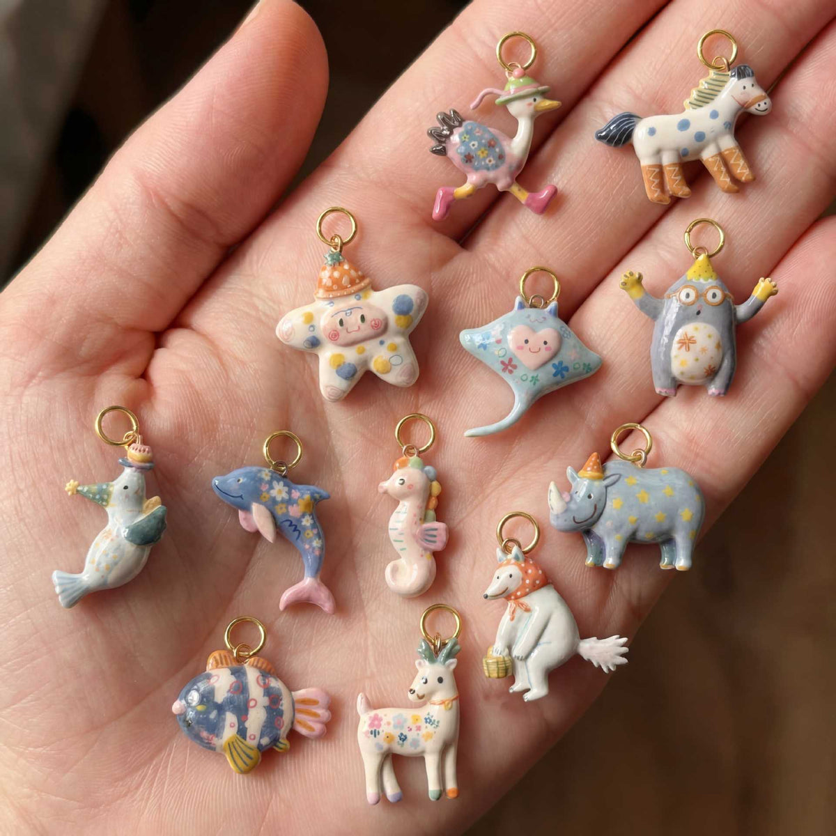 Printed Animal Charms